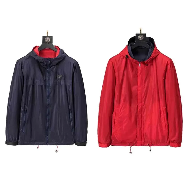 Prada Jackets Hooded zip-up windbreaker jacket product detail image 14