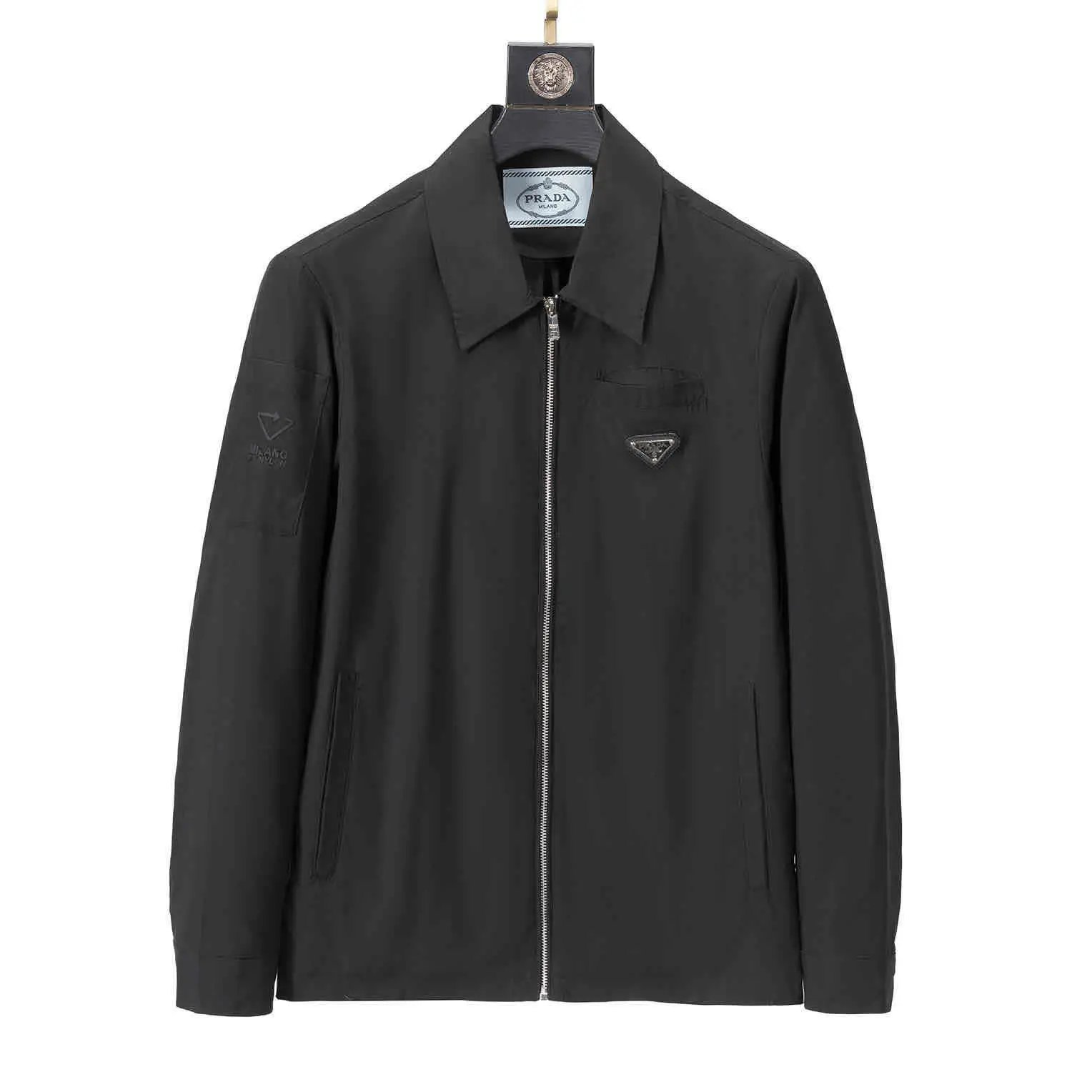 Prada Jackets Hooded zip-up windbreaker jacket — 19