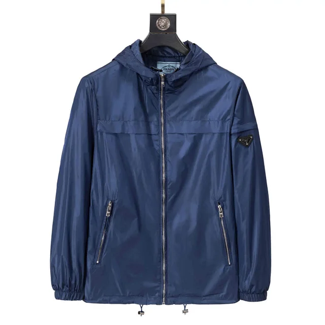 Prada Jackets Hooded zip-up windbreaker jacket product detail image 8