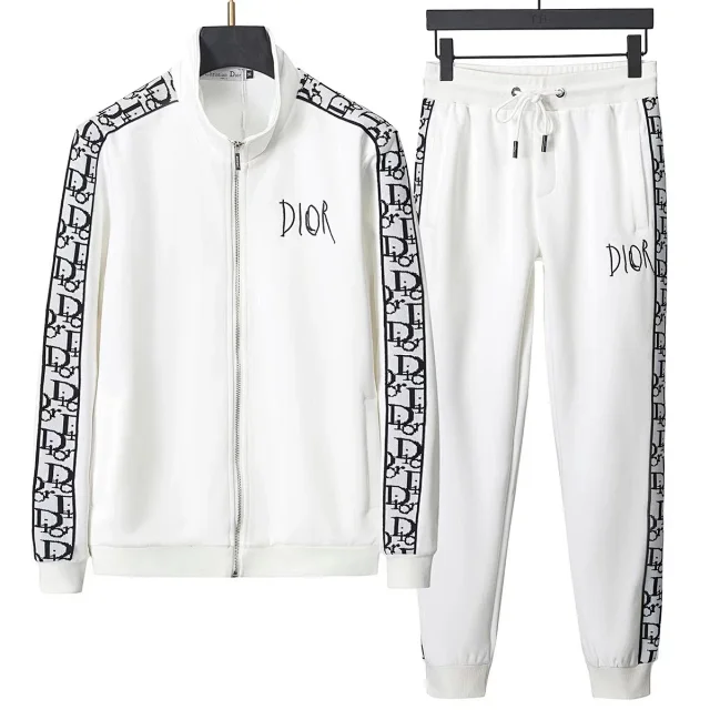 Dior Tracksuits Oblique logo-print zip track jacket and joggers product detail image 12