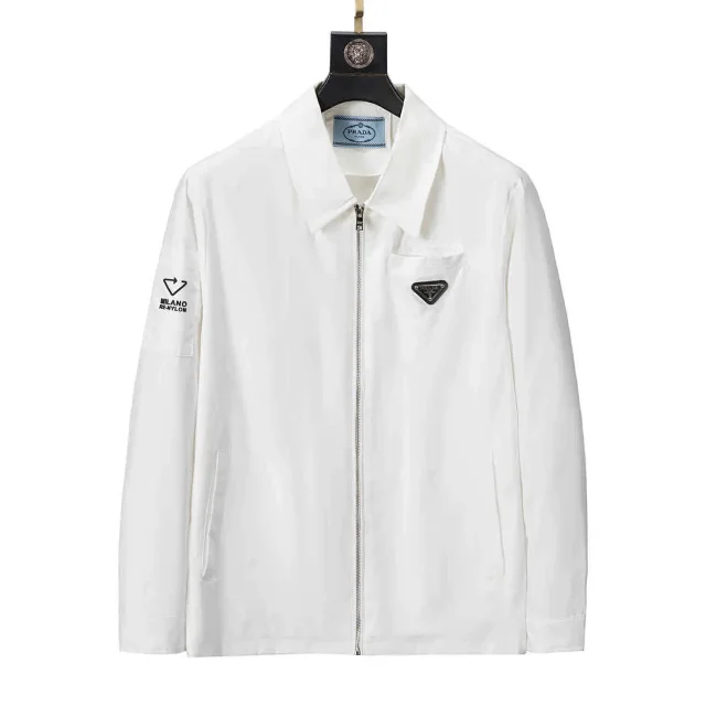 Prada Jackets Hooded zip-up windbreaker jacket product detail image 7