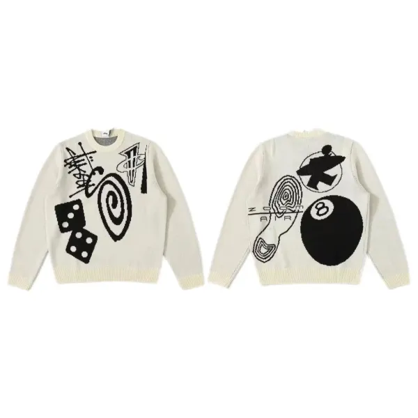 Stüssy 100% Cotton Wash Care Sweater Beige - 13