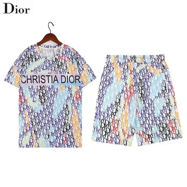 Dior Matching Sets Monogram Short-Sleeve T-Shirt and Shorts Set product detail image 13