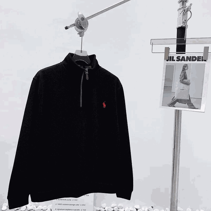 Ralph Lauren Black Half-Zip Sweatshirt