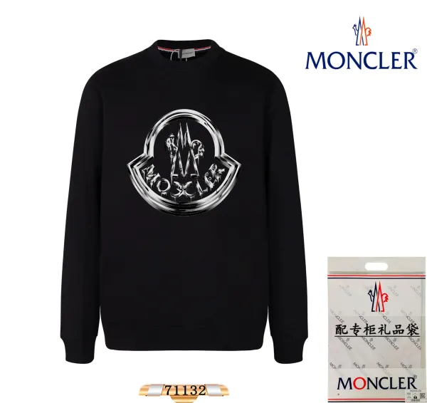 Moncler Logo Patch Black Sweatshirt - 13