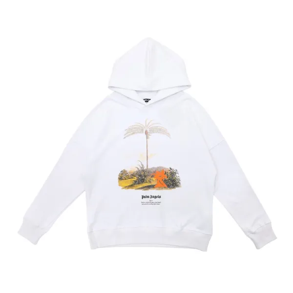 Palm Angels Racing Raglan Hoodie Red/Black/Beige - 11