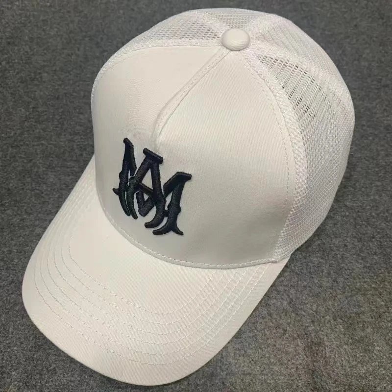 Amiri Drip Logo White Mesh Back Baseball Cap - 12