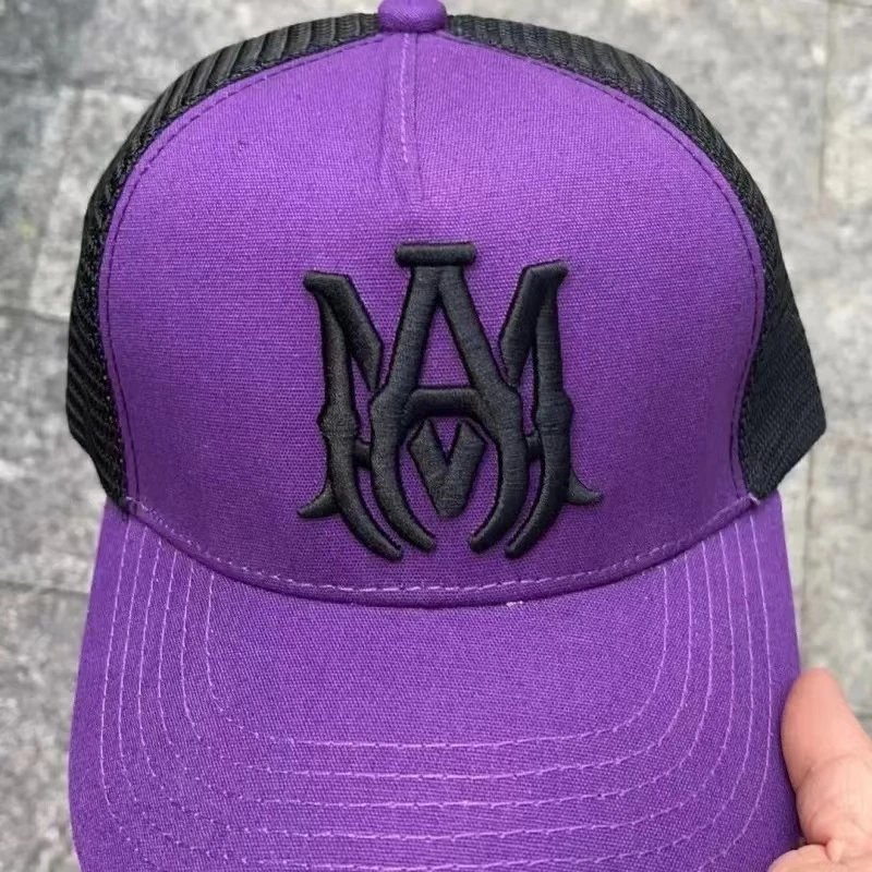 Amiri Drip Logo White Mesh Back Baseball Cap - 13