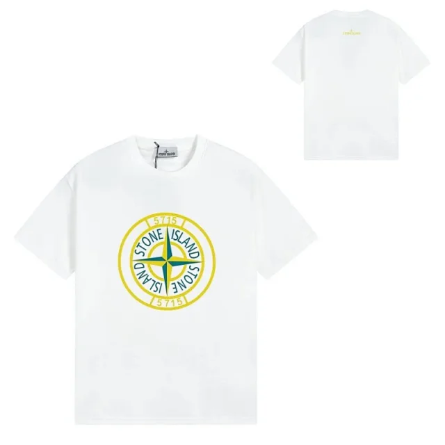 Stone Island T-Shirts Short-Sleeve Graphic Logo Print product detail image 12