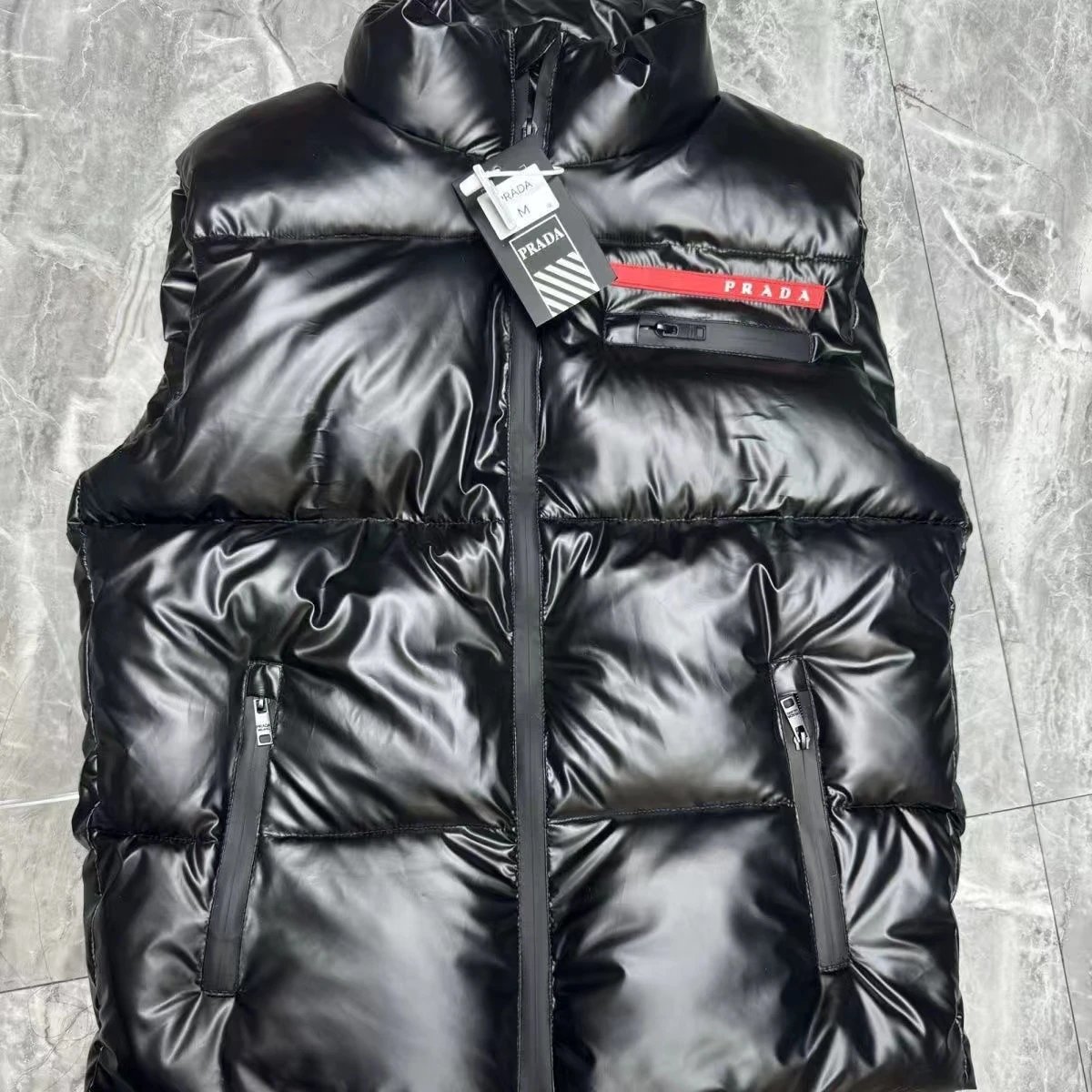 P时髦经典红标字母填充饱满保暖百搭棉服马甲外套 - 134327