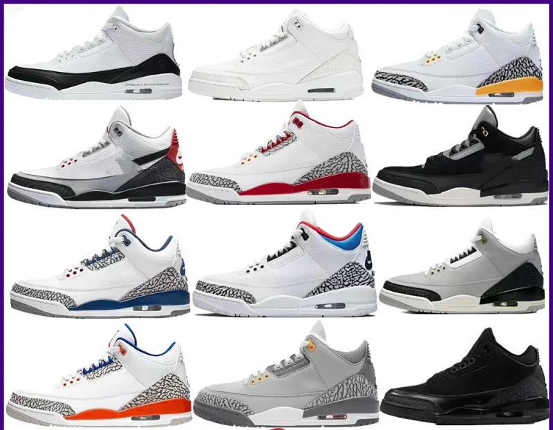 Air Jordan 3 Retro Sneakers Collection - 135328