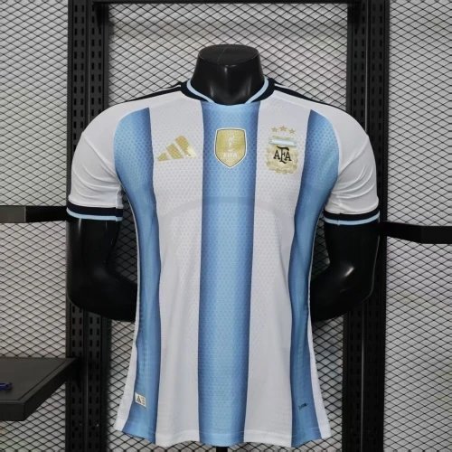2026 Argentina Home Player Version Soccer Jersey with FIFA Patch, Size S-2XL
