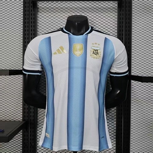 2026 Argentina Home Player Version Soccer Jersey with FIFA Patch, Size S-2XL