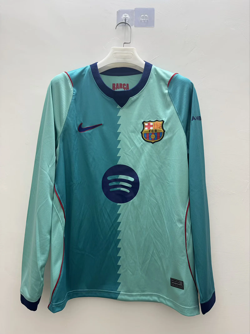 26-27 Barcelona third long sleeves soccer jersey size S-4XL