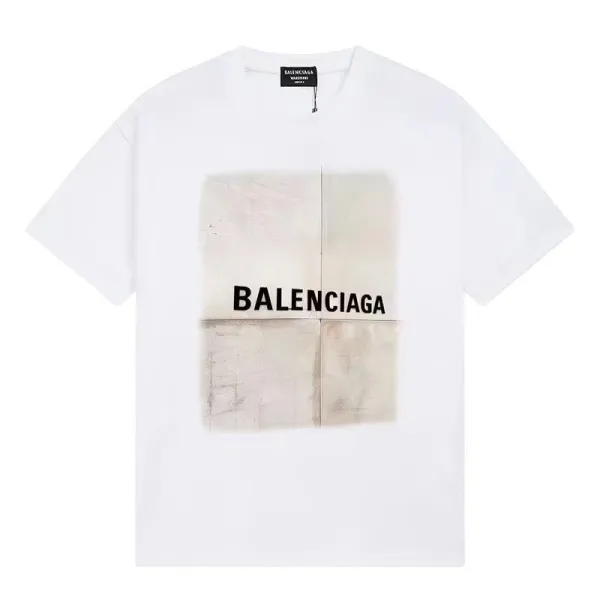 Balenciaga Logo Print White T-Shirt - 13