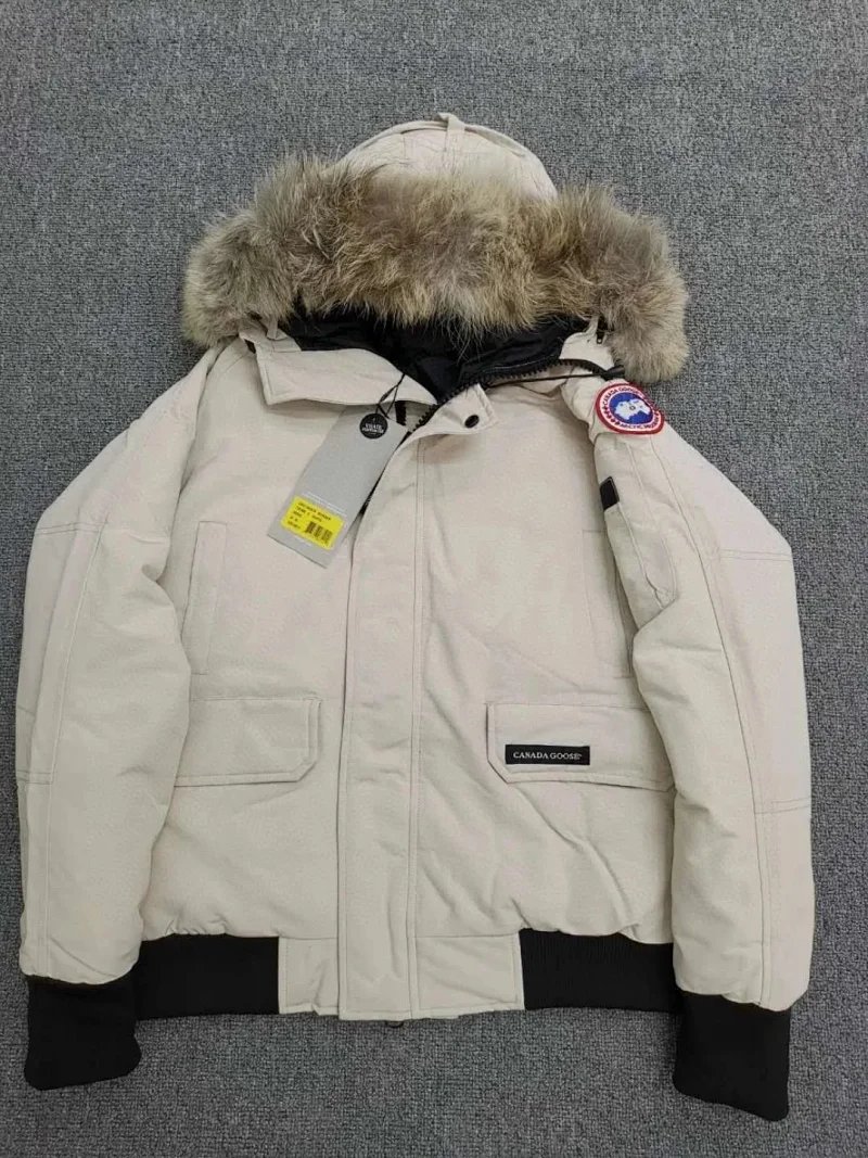 Canada Goose Hooded Down Jacket with Fur Trim