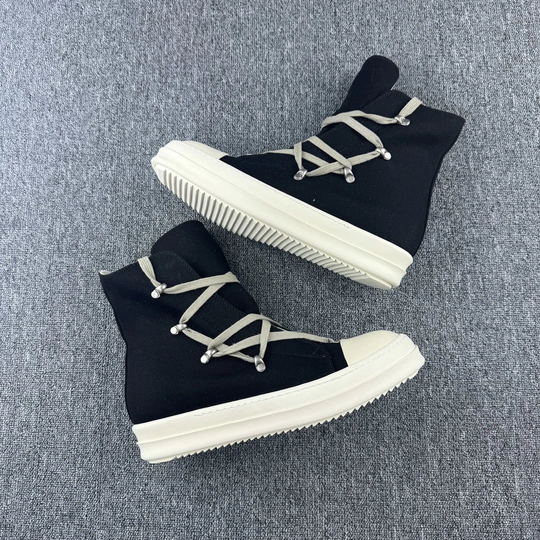 Rick Owens DRKSHDW Ramones High-Top Sneakers Black / White