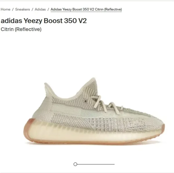 Adidas Yeezy Boost 350 V2 Citrin (Reflective) Sneakers - 1
