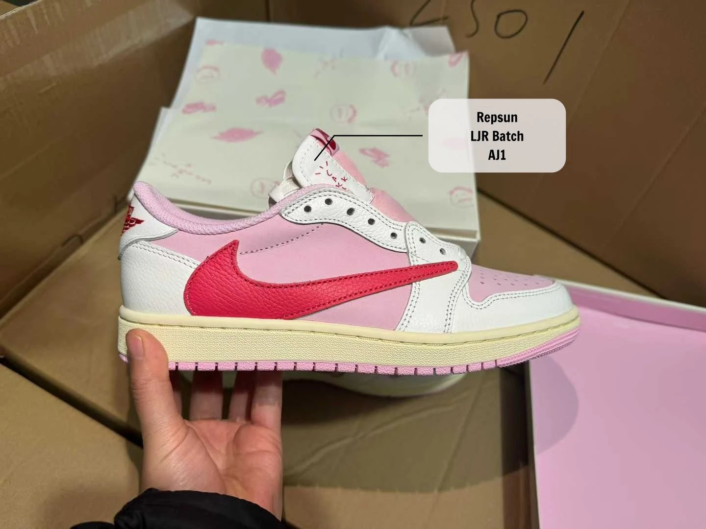 Jordan 1 Retro Low OG SP Travis Scott Pink