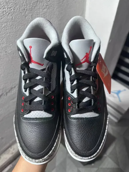 Air Jordan 3 Retro White Cement Royal Sneakers Basketball Shoes - 7