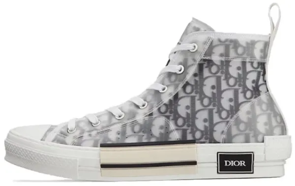 Dior B23 Oblique High-Top Sneakers White / Gray - 1