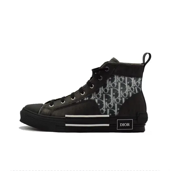 Dior B23 High-Top Sneakers Black Oblique Print - 1