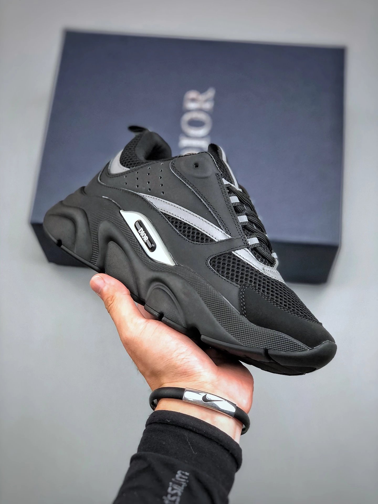 Dior B23 Low Black and White Chunky Sneakers - 6