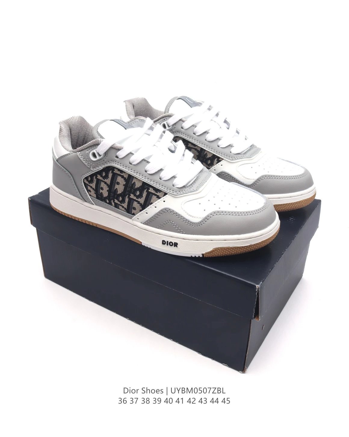 Dior B23 Oblique Gray White Sneakers - 20