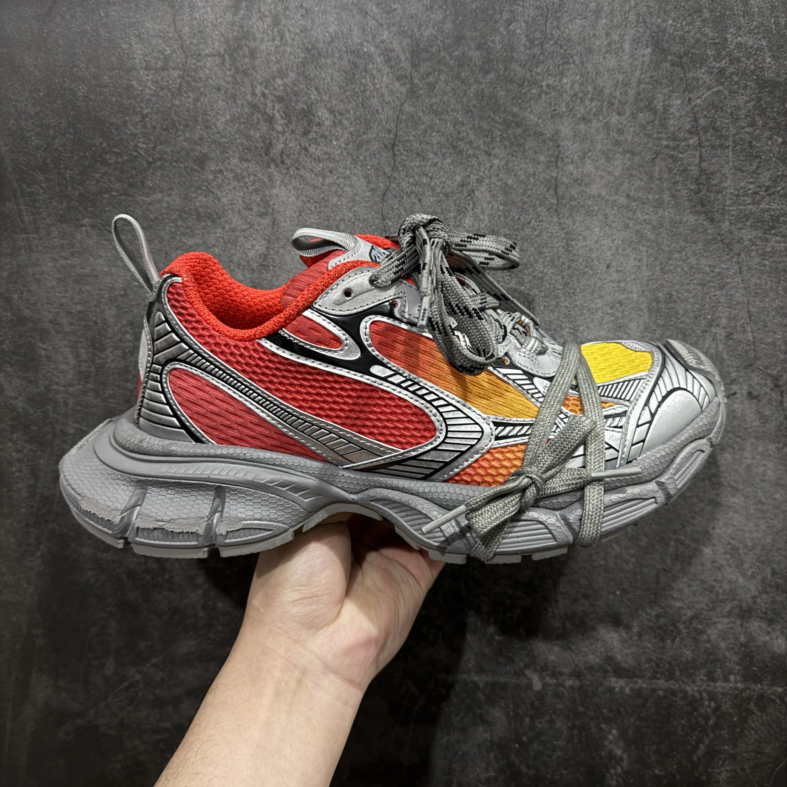 3XL gray yellow orange gradient