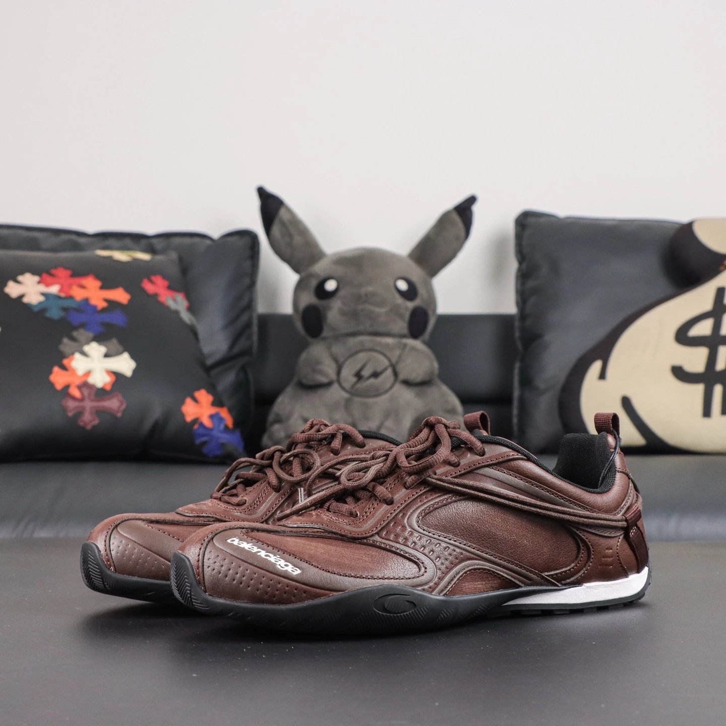 brown leather