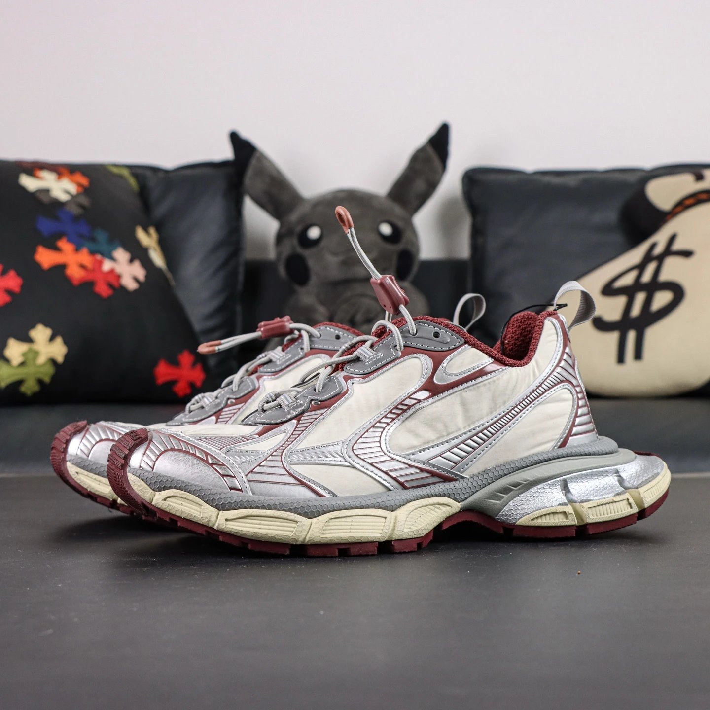 Oxford Cloth Silver-Red
