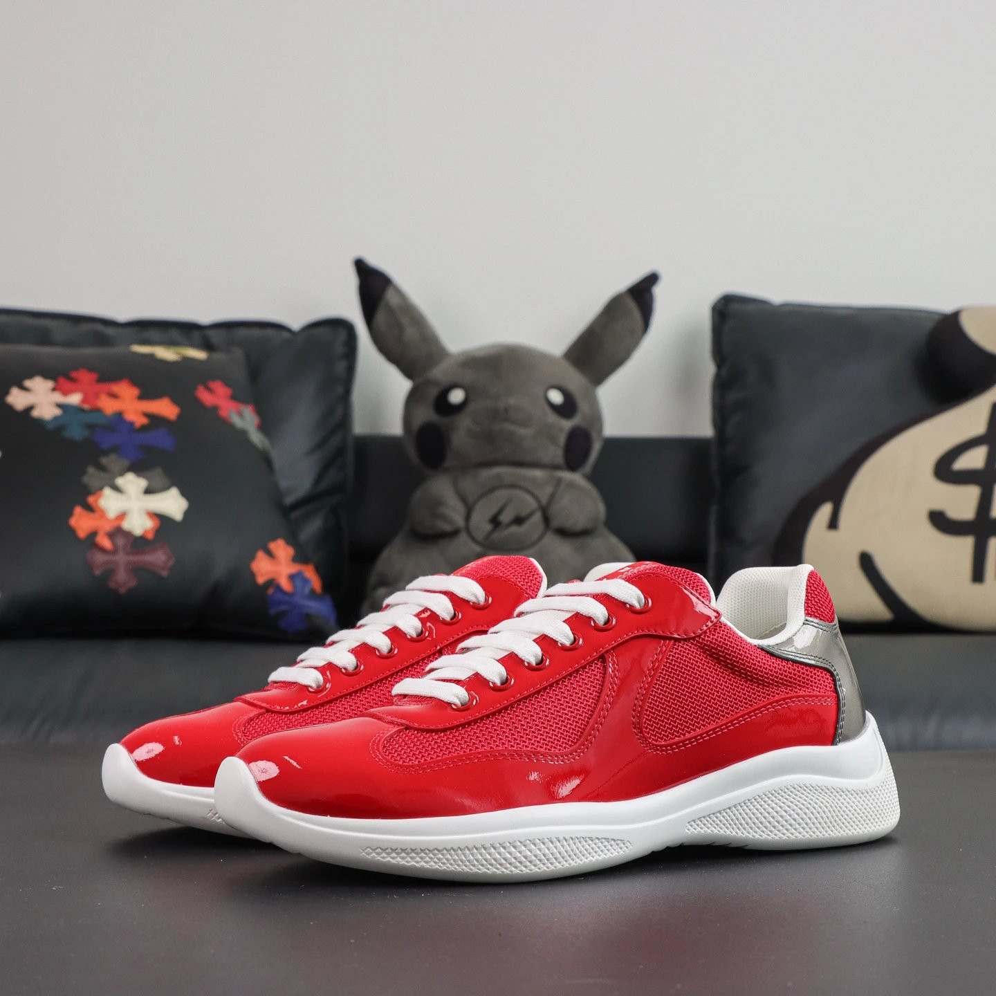 Bright red gray