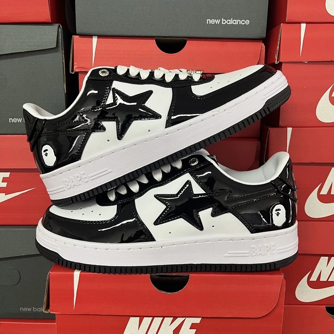 Black White Leather 1I70-191-006