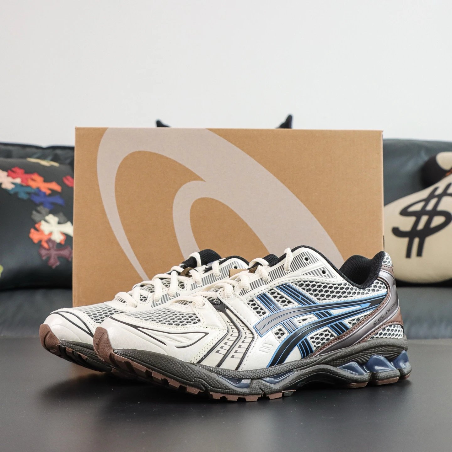 Asics Gel-Kayano 14 Off White Brown Blue 1203A537-113