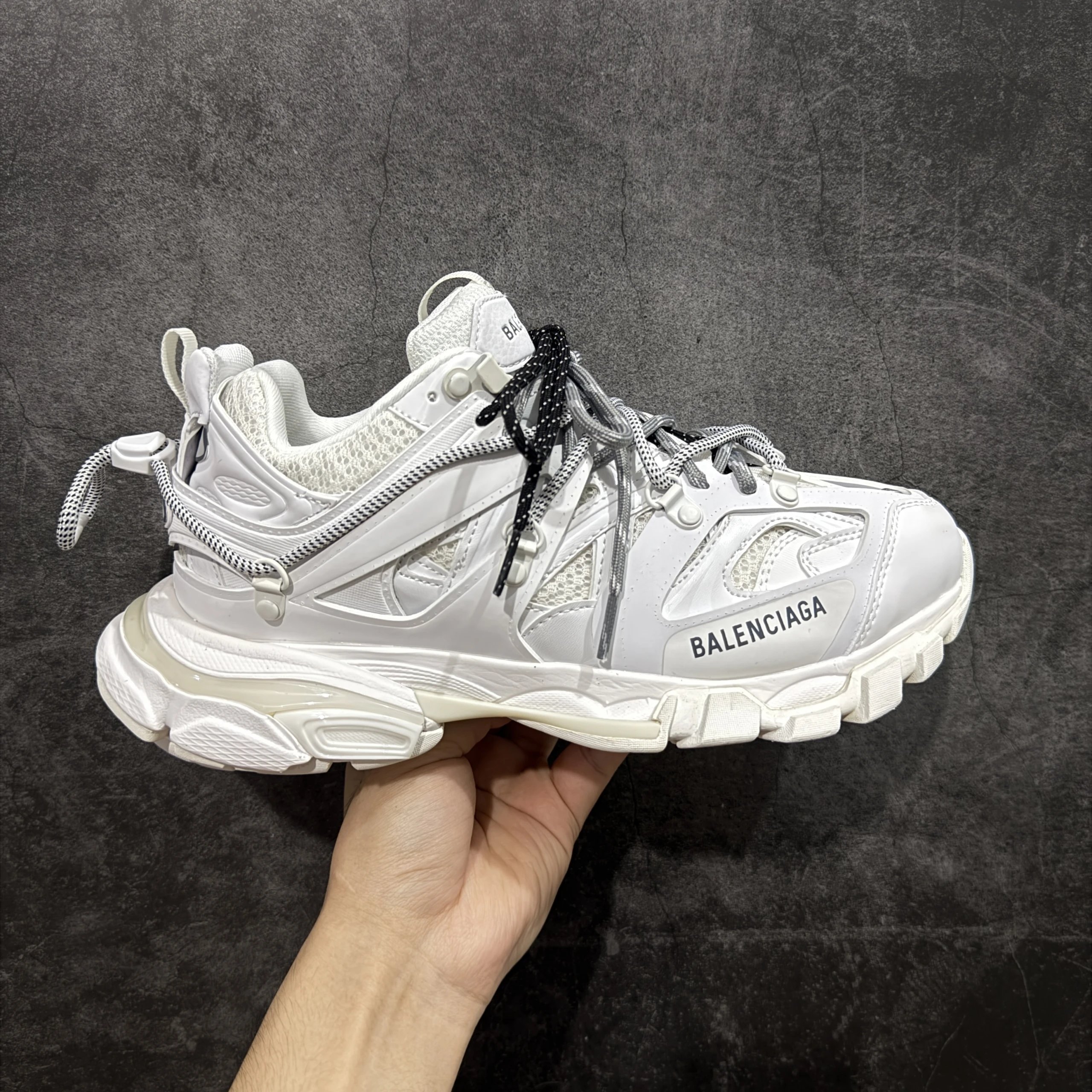 Lace-up Style White Grey Black