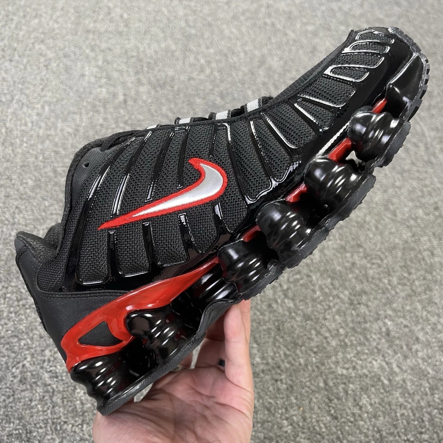 Black and red hooks