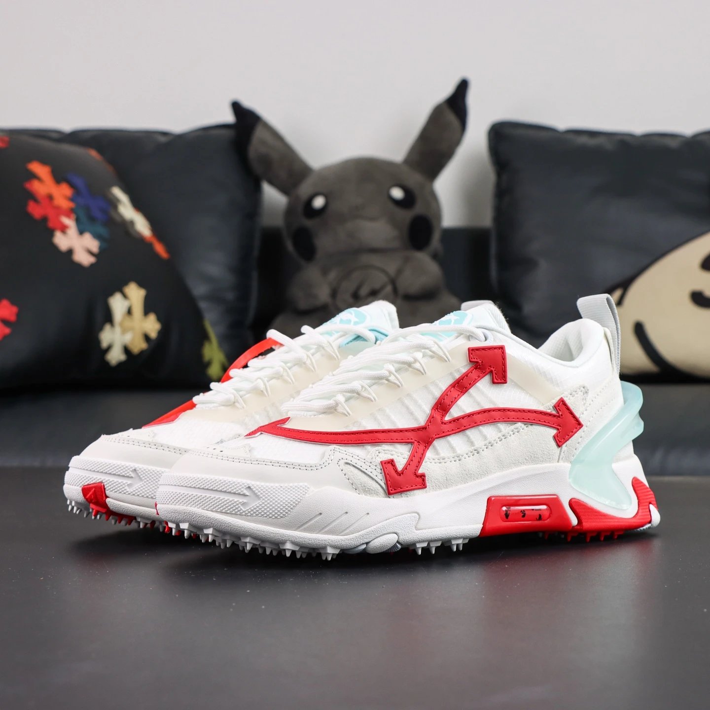 white-red