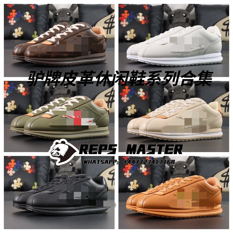 驴牌皮革休闲鞋 黑色