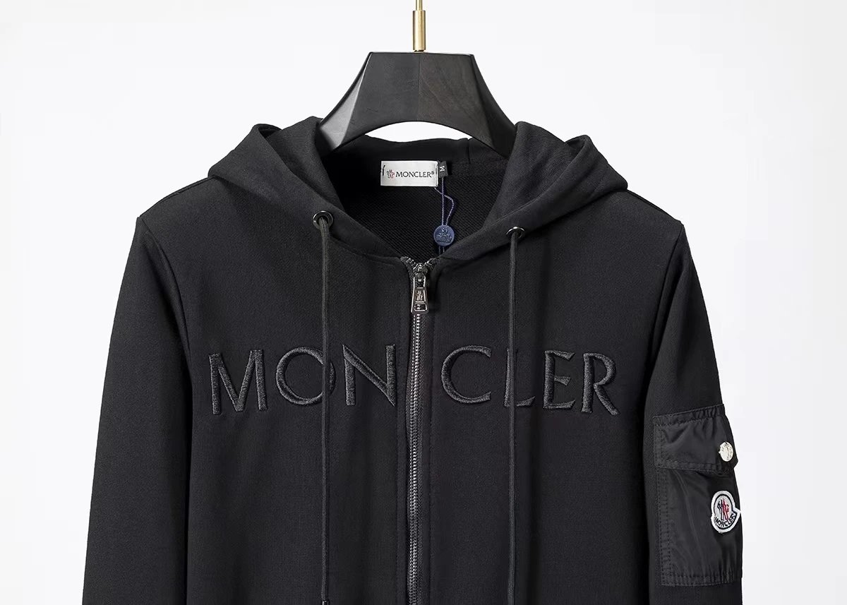 Moncler Genius Tracksuit Black with Red-White-Blue Trim - 19