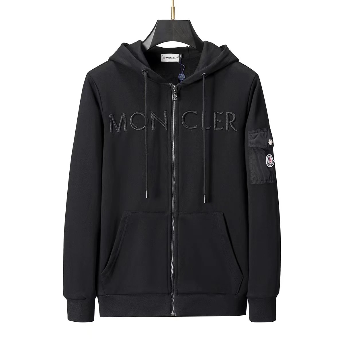 Moncler Genius Tracksuit Black with Red-White-Blue Trim - 18