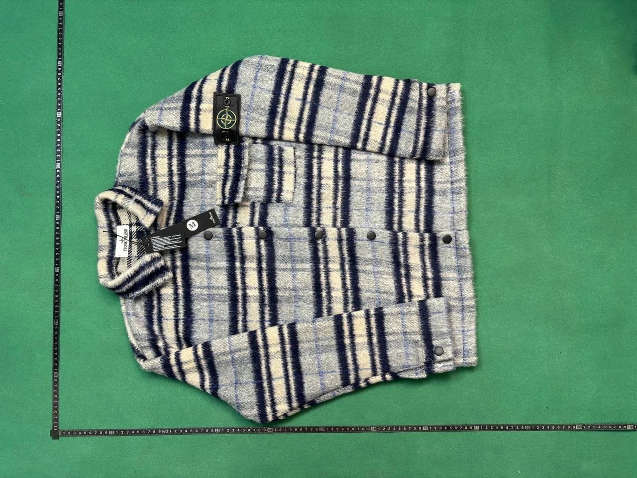 Stone Island Striped Flannel Shirt Jacket
