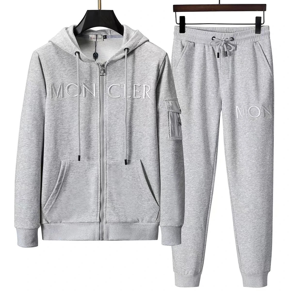 Moncler Genius Tracksuit Black with Red-White-Blue Trim - 4