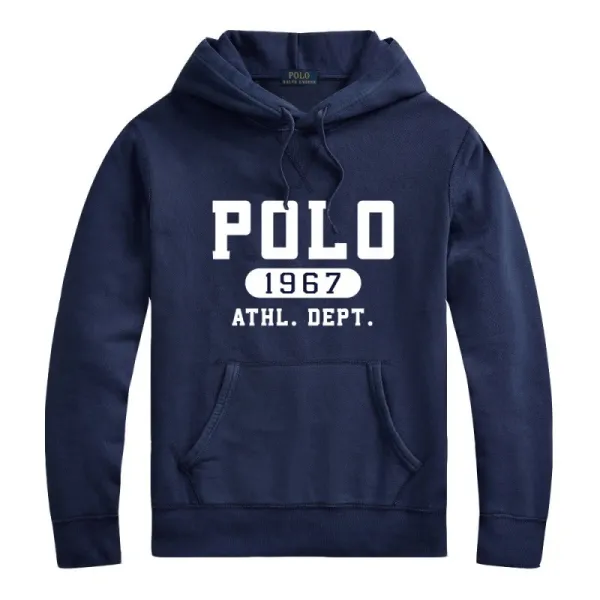 Polo Ralph Lauren Heritage Polo Player Graphic Hoodie Navy - 11