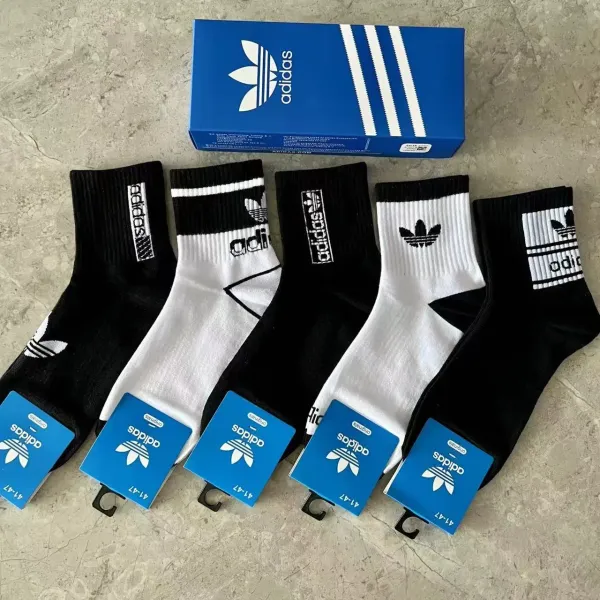 Adidas Originals Trefoil Crew Socks Black / White - 1