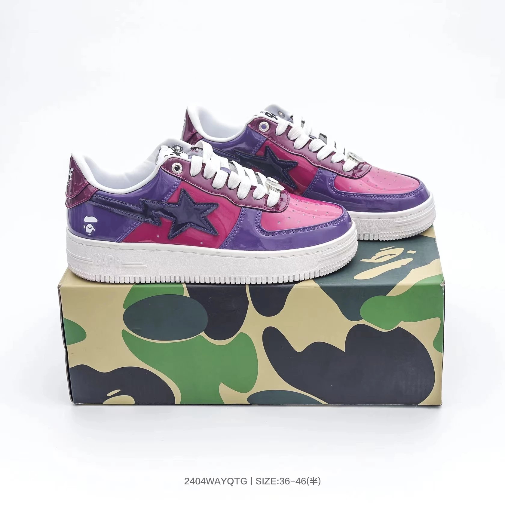 Bapesta Sneakers — violet colorway — USFans Spreadsheet photo