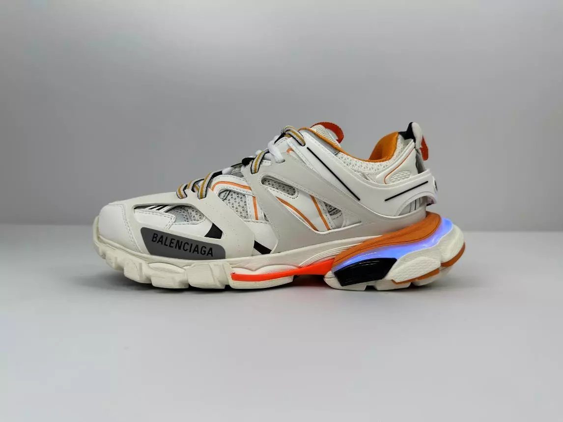Balenciaga Track LED Shoes — 103-1 White Orange 35-46 colorway — USFans Spreadsheet photo