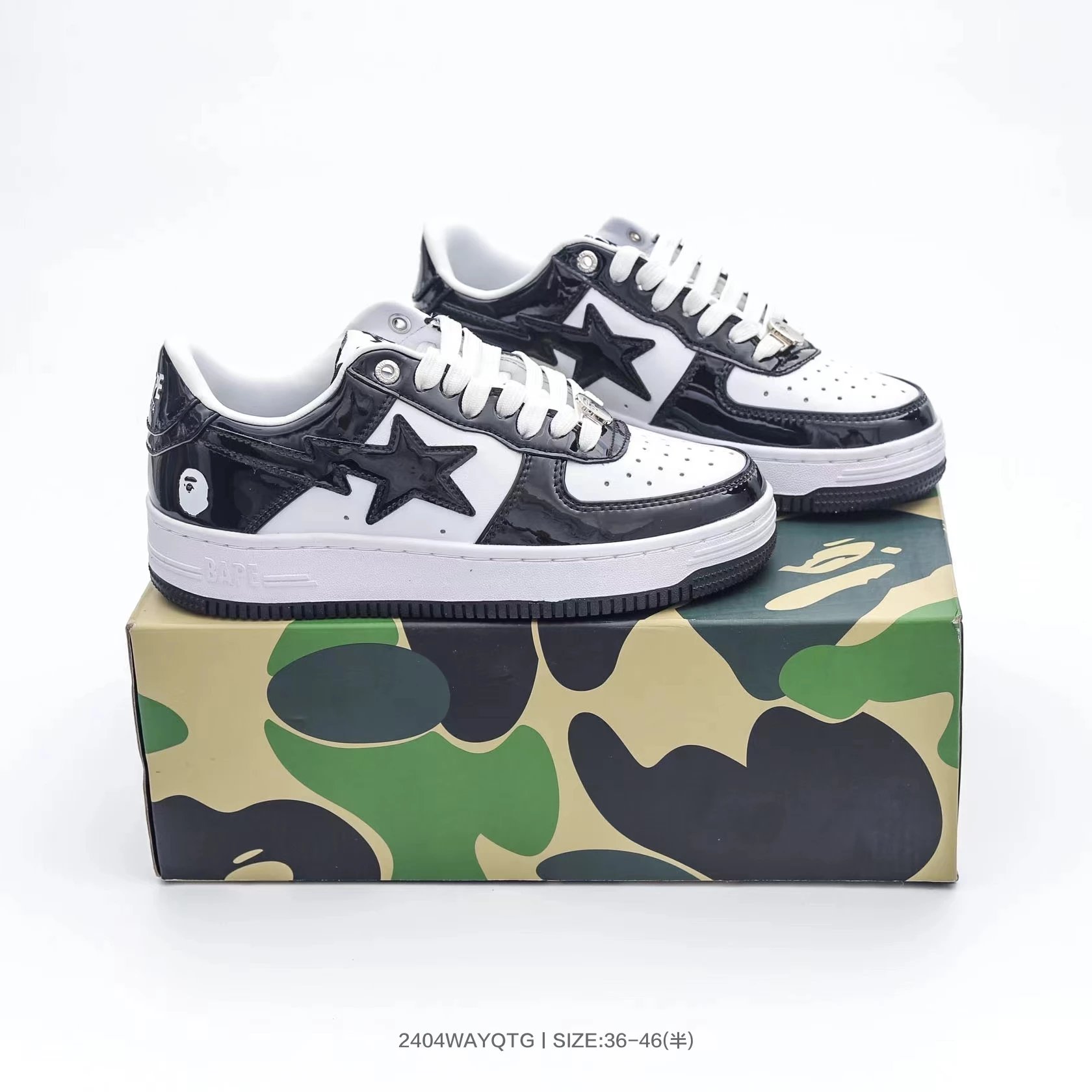 Bapesta Sneakers — White gray colorway — USFans Spreadsheet photo