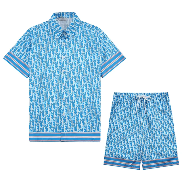 Gucci Matching Sets Short-sleeve button-up shirt and drawstring shorts set product detail image 12
