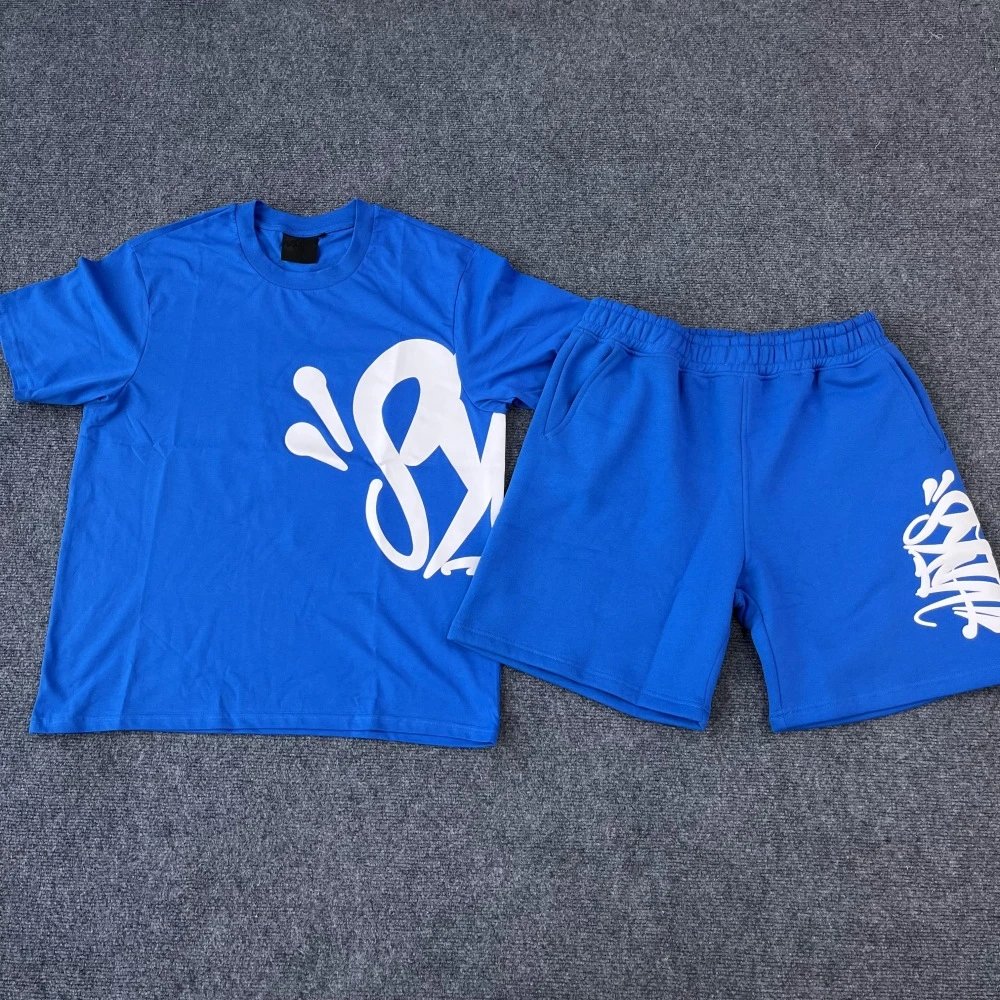Gallery Dept. Graffiti Print Gray T-Shirt and Shorts Set - 15