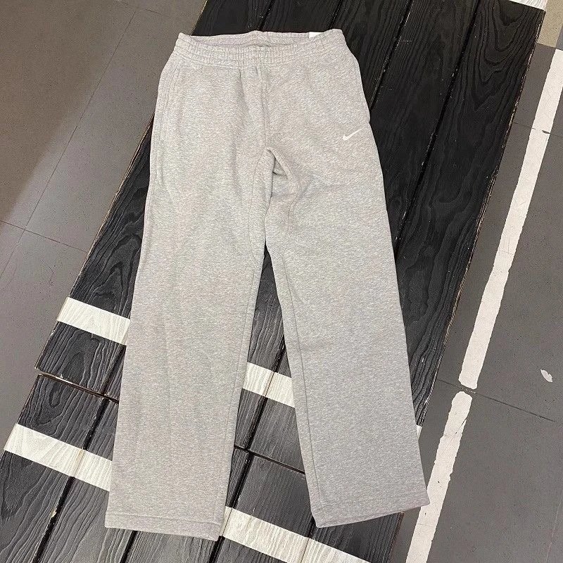 Black Nike Swoosh Straight-Leg Sweatpants